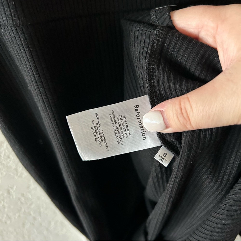 Reformation Cassi Knit Ribbed Midi Dress - Picture 6 of 6